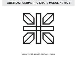 vetor de design de forma linear monoline geométrica grátis