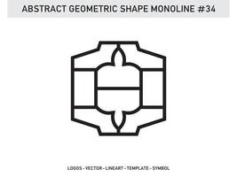 abstrata monoline lineart geométrica vetor