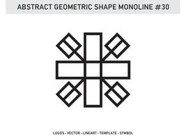 vetor de design de forma linear monoline geométrica