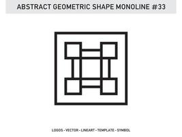 abstrata monoline lineart geométrica vetor