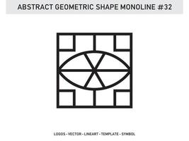 vetor abstrato de desenho geométrico monoline grátis