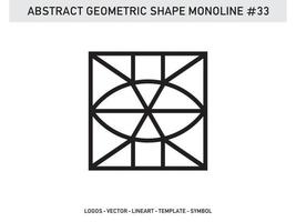 vetor abstrato de desenho geométrico monoline grátis