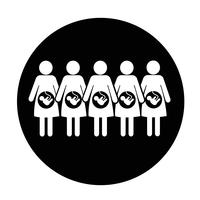 Mulher grávida, ícone
