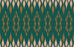 bela arte ikat abstrata étnica. sem costura padrão em bordados tribais, folclóricos e estilo mexicano. Aztec arte geométrica ornamento imprimir. design para tapete, papel de parede, roupas, embrulho, tecido, capa. vetor