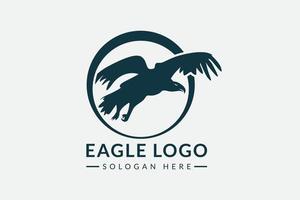 silhueta de logotipo de águia, vetor de ícone de águia
