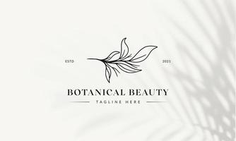 elemento floral botânico logotipo desenhado à mão com flores silvestres e folhas. logotipo para spa e salão de beleza, boutique, loja orgânica, casamento, designer floral, interior, fotografia, cosmético. vetor