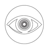 Sinal do ícone do olho vetor