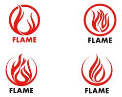 Ícone de vetor de logotipo de fogo chama Óleo, gás e conceito de logotipo de energia