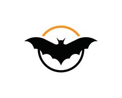 Logotipo de morcego e modelo de símbolos vetor