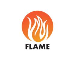 Ícone de vetor de logotipo de fogo chama Óleo, gás e conceito de logotipo de energia