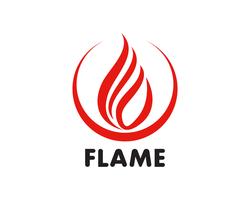 Ícone de vetor de logotipo de fogo chama Óleo, gás e conceito de logotipo de energia