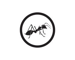Projeto da ilustração do vetor do molde do logotipo da formiga
