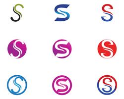S logotipo e símbolos vetoriais modelo de ícones vetor