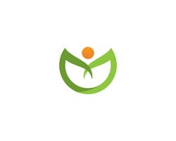 logotipo de natureza verde folha e modelo de símbolo .. vetor