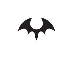 Bat black logo template fundo branco ícones app vetor