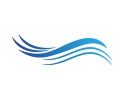 Logotipo de praia de ondas e app de ícones de modelo de símbolos vetor