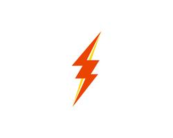 Vetor de ícones de thunderbolt de poder de flash