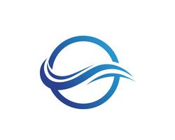 Ícone e símbolo de onda de água Vetores de modelo de logotipo