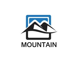 Inspirações de design de logotipo de montanha paisagem minimalista vetor