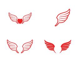 Falcon Wing Logo Template ícone vector