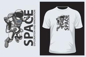 astronauta espacial para camiseta vetor