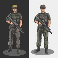 exército, ilustração vetorial militar vetor