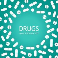 quadro de comprimidos e pílulas estilo simples simples medicamentos, farmacêuticos, farmácia, tratamento, vitaminas, suplementos ilustração stock vetor