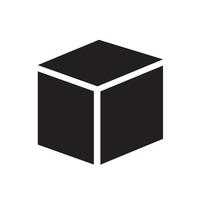 Ilustração em vetor ícone cubo