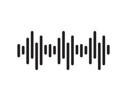 modelo de ícone de vetor de logotipo de onda de som