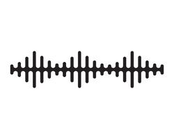 modelo de ícone de vetor de logotipo de onda de som