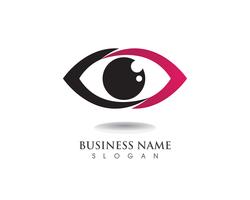 Logotipo e símbolo do cuidado de olho vetor