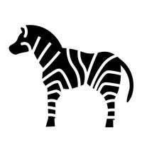 Vetor de ícone de zebra