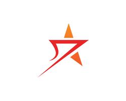 Logotipo de sucesso estrela e modelo de vetor symbosl