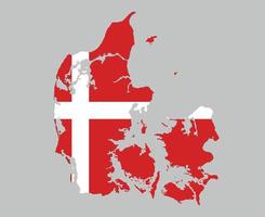 bandeira dinamarquesa europa nacional emblema mapa ícone ilustração vetorial elemento de design abstrato vetor