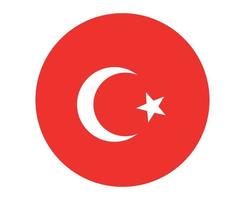 turquia bandeira nacional europa emblema ícone ilustração vetorial elemento de design abstrato vetor