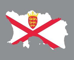 bandeira de jersey emblema da europa nacional ícone do mapa ilustração vetorial elemento de design abstrato vetor