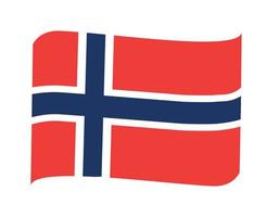 noruega bandeira nacional europa emblema fita ícone ilustração vetorial elemento de design abstrato vetor