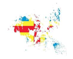 aland bandeira nacional europa emblema mapa ícone ilustração vetorial elemento de design abstrato vetor
