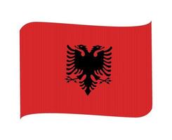 albânia bandeira nacional europa emblema fita ícone ilustração vetorial elemento de design abstrato vetor