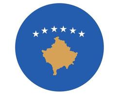Kosovo bandeira nacional europa emblema ícone ilustração vetorial elemento de design abstrato vetor