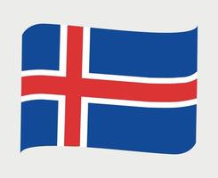 islândia bandeira nacional europa emblema fita ícone ilustração vetorial elemento de design abstrato vetor
