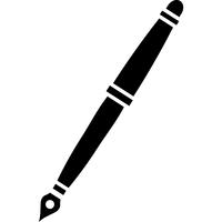 Vetor de ícone de caneta de tinta