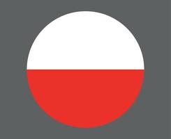 polônia bandeira nacional europa emblema ícone ilustração vetorial elemento de design abstrato vetor
