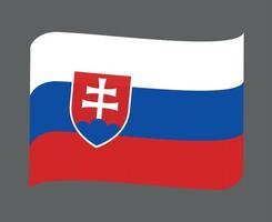 eslováquia bandeira nacional europa emblema fita ícone ilustração vetorial elemento de design abstrato vetor