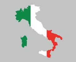 itália bandeira nacional europa emblema mapa ícone ilustração vetorial elemento de design abstrato vetor