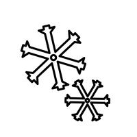 Vetor de ícone de flocos de neve