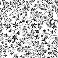 estampa floral. flor e folhas de fundo transparente. florescer papel de parede de jardim ornamental em estilo oriental oriental retrô vetor