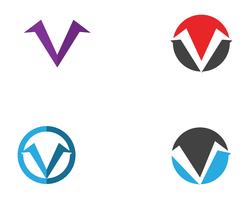 Logotipo de negócios logotipo V e modelo de símbolos vetor