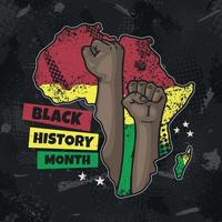 movimento de apoio ao mês da história negra vetor