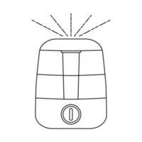 ícone de contorno do umidificador. ilustração vetorial isolada no fundo branco. pequeno eletrodoméstico para casa. símbolo de ferramenta doméstica para web design vetor